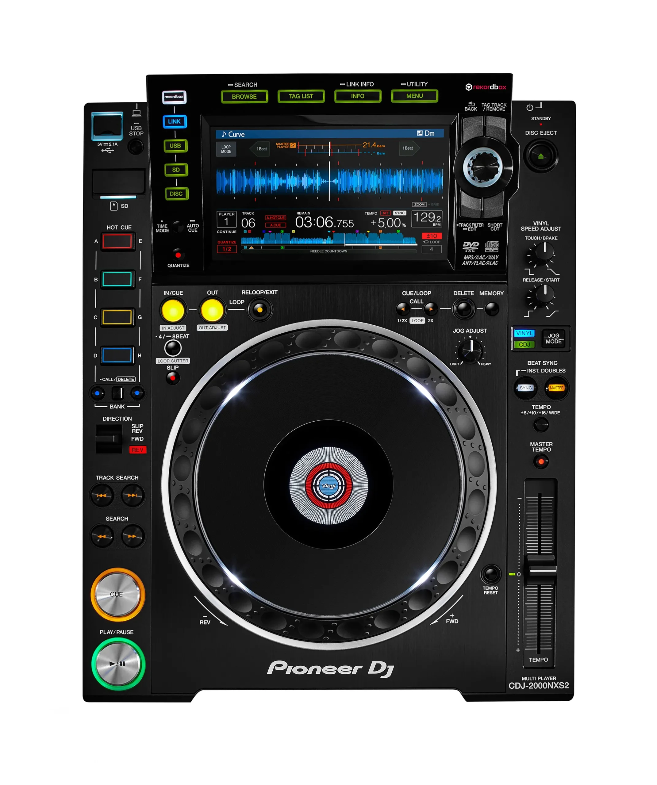Reproductor de música digital especializado para DJ Pioneer CDJ-2000NXS2